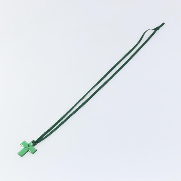 Baccarat Necklace Glass Green Auth am9612