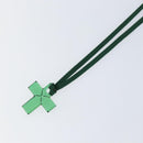 Baccarat Necklace Glass Green Auth am9612-9