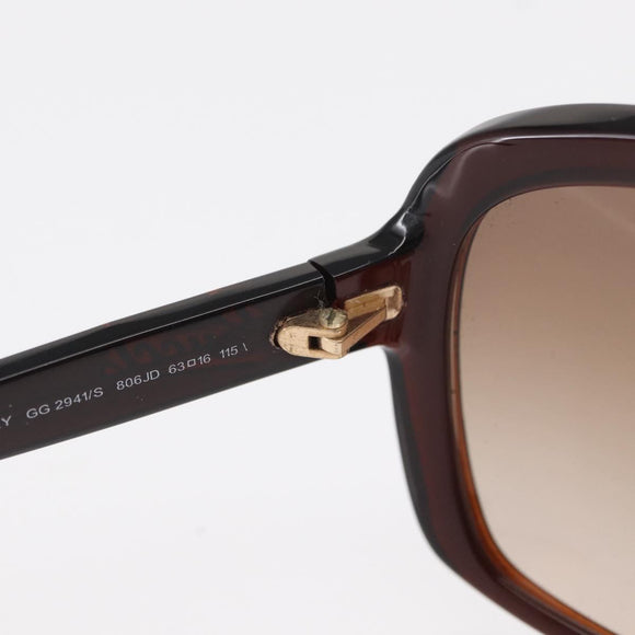 GUCCI Sunglasses plastic Dark Brown Auth am9614