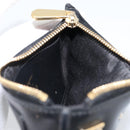 Salvatore Ferragamo Gancini Coin Purse Leather Black Gold Auth am9616-17