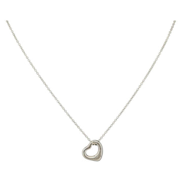 TIFFANY&Co. Open Heart Necklace Ag925 Silver Auth am9618