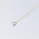 TIFFANY&Co. Open Heart Necklace Ag925 Silver Auth am9618-3