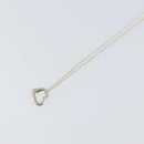TIFFANY&Co. Open Heart Necklace Ag925 Silver Auth am9618-8