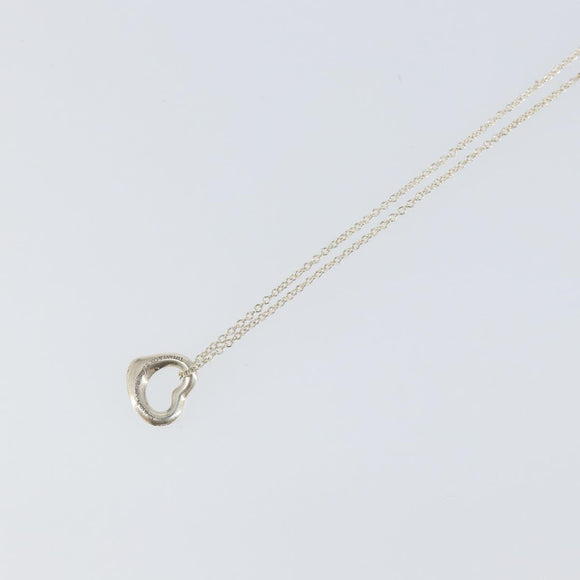 TIFFANY&Co. Open Heart Necklace Ag925 Silver Auth am9618
