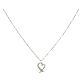 TIFFANY&Co. Loving Heart Necklace Ag925 Silver Auth am9619