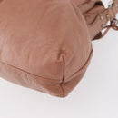 FENDI Celeria Shoulder Bag Leather Pink Silver Auth am9621-18