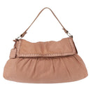 FENDI Celeria Shoulder Bag Leather Pink Silver Auth am9621-13