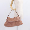 FENDI Celeria Shoulder Bag Leather Pink Silver Auth am9621-26