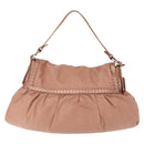 FENDI Celeria Shoulder Bag Leather Pink Silver Auth am9621-2