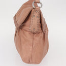 FENDI Celeria Shoulder Bag Leather Pink Silver Auth am9621-3