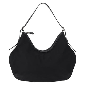 BURBERRY Nova Check Shoulder Bag Nylon Black Silver Auth am9622 - 0