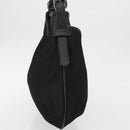 BURBERRY Nova Check Shoulder Bag Nylon Black Silver Auth am9622-4