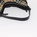 BURBERRY Nova Check Shoulder Bag Nylon Black Silver Auth am9622-7