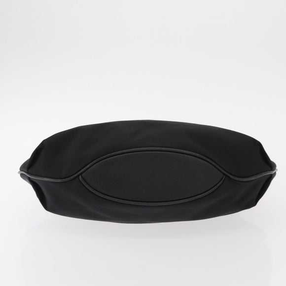 BURBERRY Nova Check Shoulder Bag Nylon Black Silver Auth am9622