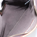 FENDI Zucca Canvas Shoulder Bag PVC Black Brown Auth am9623-11