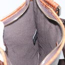 FENDI Zucca Canvas Shoulder Bag PVC Black Brown Auth am9623-20