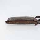 FENDI Zucca Canvas Shoulder Bag PVC Black Brown Auth am9623-3