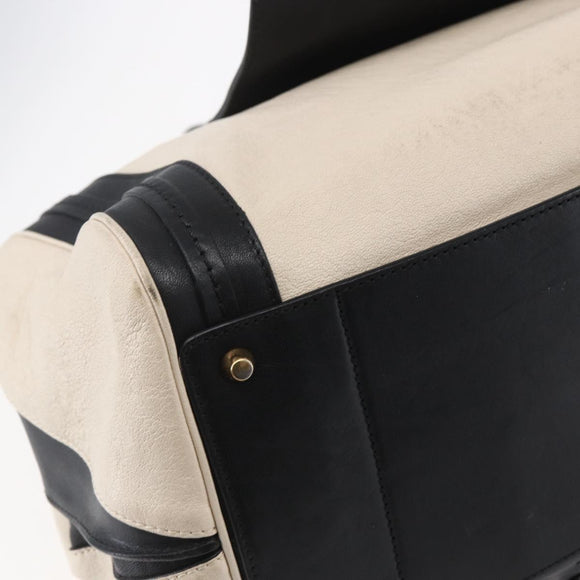 Chloe Alice Hand Bag Leather Black Gold Auth am9624