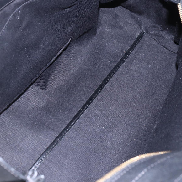 Chloe Alice Hand Bag Leather Black Gold Auth am9624