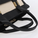 Chloe Alice Hand Bag Leather Black Gold Auth am9624-7