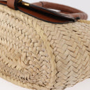 Chloe Hand Bag Straw Leather Beige Auth am9625-14