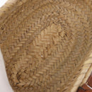 Chloe Hand Bag Straw Leather Beige Auth am9625-11