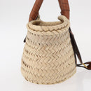 Chloe Hand Bag Straw Leather Beige Auth am9625-4