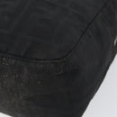 FENDI Zucca Canvas Shoulder Bag Black Silver Auth am9627-14