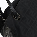 FENDI Zucca Canvas Shoulder Bag Black Silver Auth am9627-18