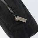FENDI Zucca Canvas Shoulder Bag Black Silver Auth am9627-9