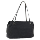 FENDI Zucca Canvas Shoulder Bag Black Silver Auth am9627-1