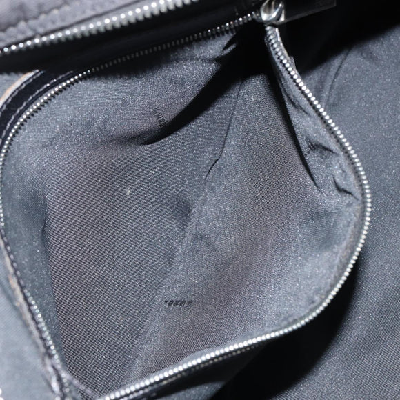 FENDI Zucca Canvas Shoulder Bag Black Silver Auth am9627