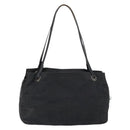 FENDI Zucca Canvas Shoulder Bag Black Silver Auth am9627-2