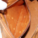 MCM Logogram Vicetos Hand Bag PVC Leather Brown Gold Auth am9628-22