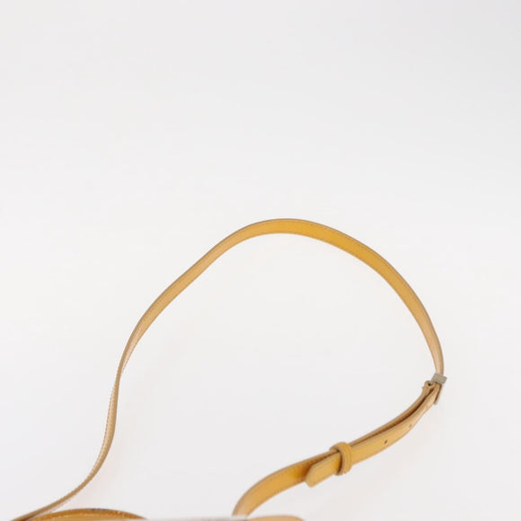 FENDI 2 JOURS Hand Bag Leather 2way Yellow Silver Auth am9630