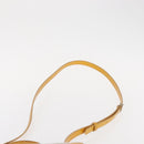 FENDI 2 JOURS Hand Bag Leather 2way Yellow Silver Auth am9630-15