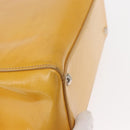 FENDI 2 JOURS Hand Bag Leather 2way Yellow Silver Auth am9630-16