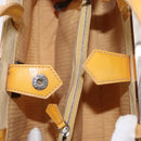 FENDI 2 JOURS Hand Bag Leather 2way Yellow Silver Auth am9630-11