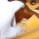 FENDI 2 JOURS Hand Bag Leather 2way Yellow Silver Auth am9630-23