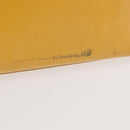 FENDI 2 JOURS Hand Bag Leather 2way Yellow Silver Auth am9630-3