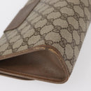 GUCCI GG Supreme Web Sherry Line Clutch Bag PVC Beige Gold 89 01 030 Auth am9631-10