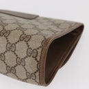 GUCCI GG Supreme Web Sherry Line Clutch Bag PVC Beige Gold 89 01 030 Auth am9631-11