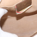 GUCCI GG Supreme Web Sherry Line Clutch Bag PVC Beige Gold 89 01 030 Auth am9631-15