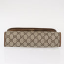 GUCCI GG Supreme Web Sherry Line Clutch Bag PVC Beige Gold 89 01 030 Auth am9631-7