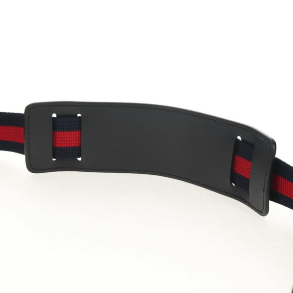 GUCCI GG Supreme Sherry Line Shoulder Bag PVC Black Silver 598103 Auth am9634M