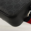 GUCCI GG Supreme Sherry Line Shoulder Bag PVC Black Silver 598103 Auth am9634M-19