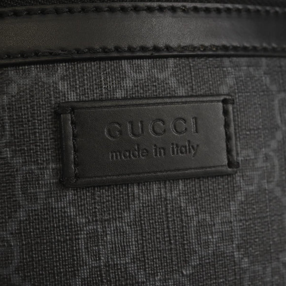 GUCCI GG Supreme Sherry Line Shoulder Bag PVC Black Silver 598103 Auth am9634M