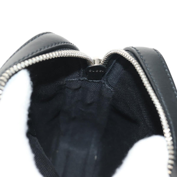 GUCCI GG Supreme Sherry Line Shoulder Bag PVC Black Silver 598103 Auth am9634M