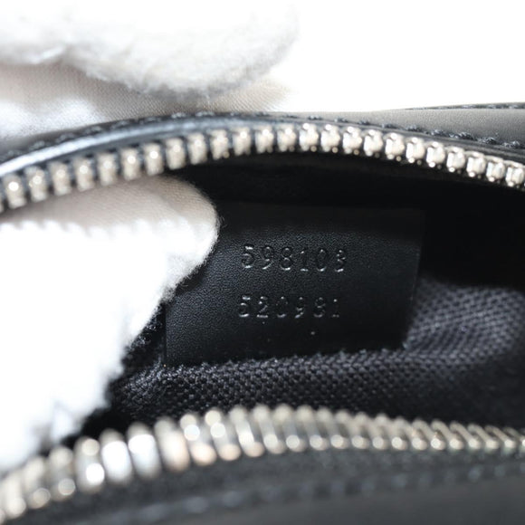 GUCCI GG Supreme Sherry Line Shoulder Bag PVC Black Silver 598103 Auth am9634M