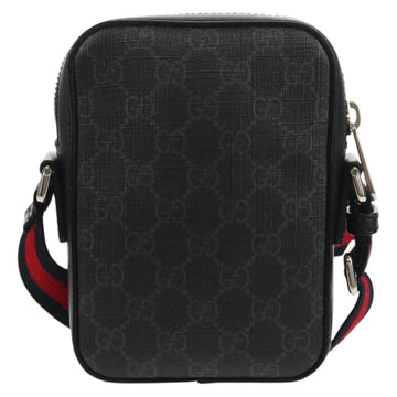 GUCCI GG Supreme Sherry Line Shoulder Bag PVC Black Silver 598103 Auth am9634M - 0